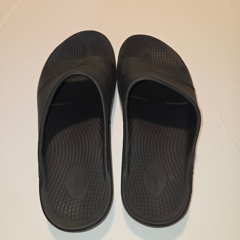 Oofos OOahh Sport Recovery Slide Mens 14 Womens 16 Black Foam Sandals Comfort